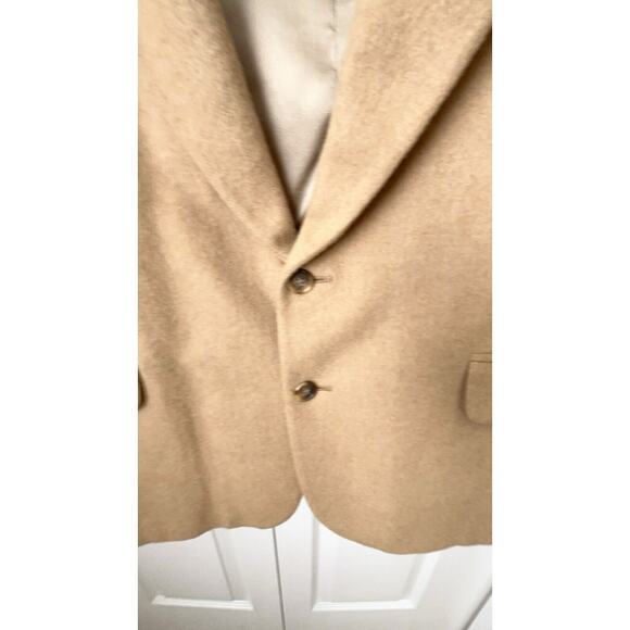 Vintage Hunt Valley Blazer Mens Size 44R Beige 100% Camel Hair Jacket USA made - Picture 11 of 11